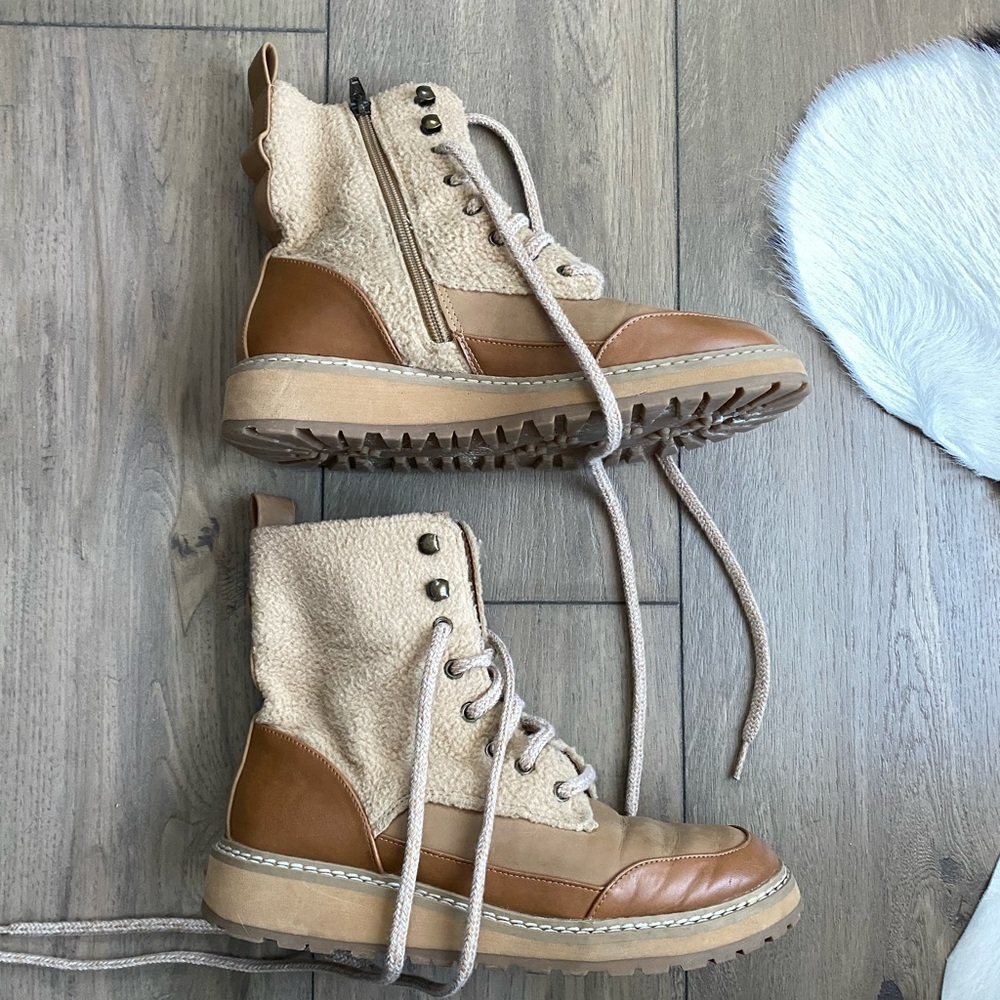 Target Multi Color/Fabric Hiking Fashion Boots | Size 8.5